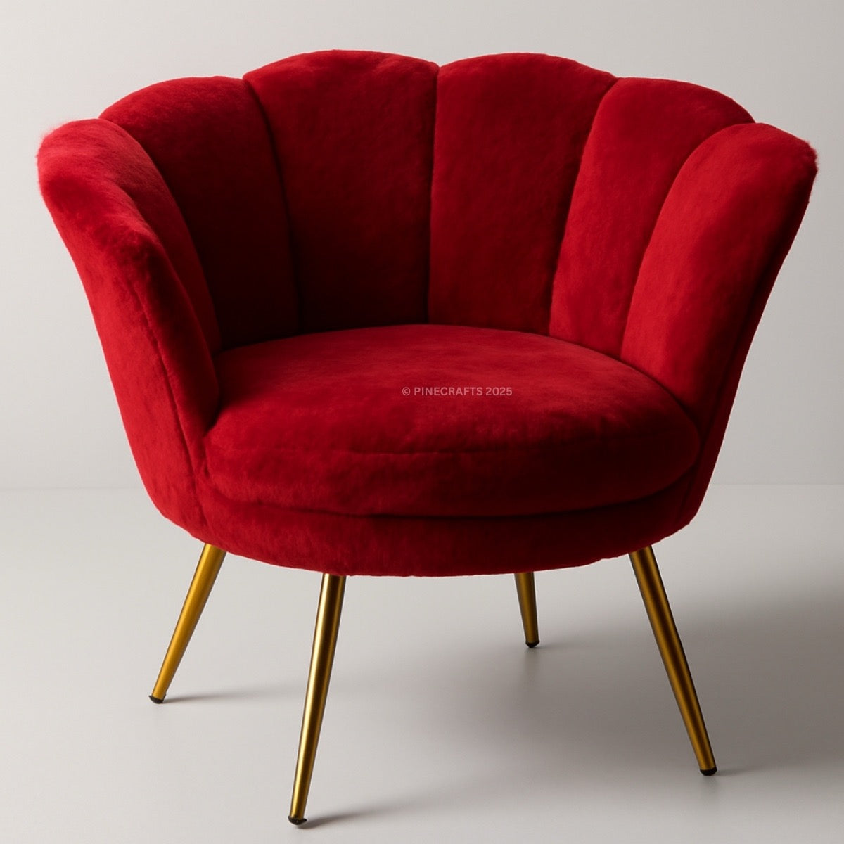 Artisan Handicraft Velvet Chair – Solid Wood Frame