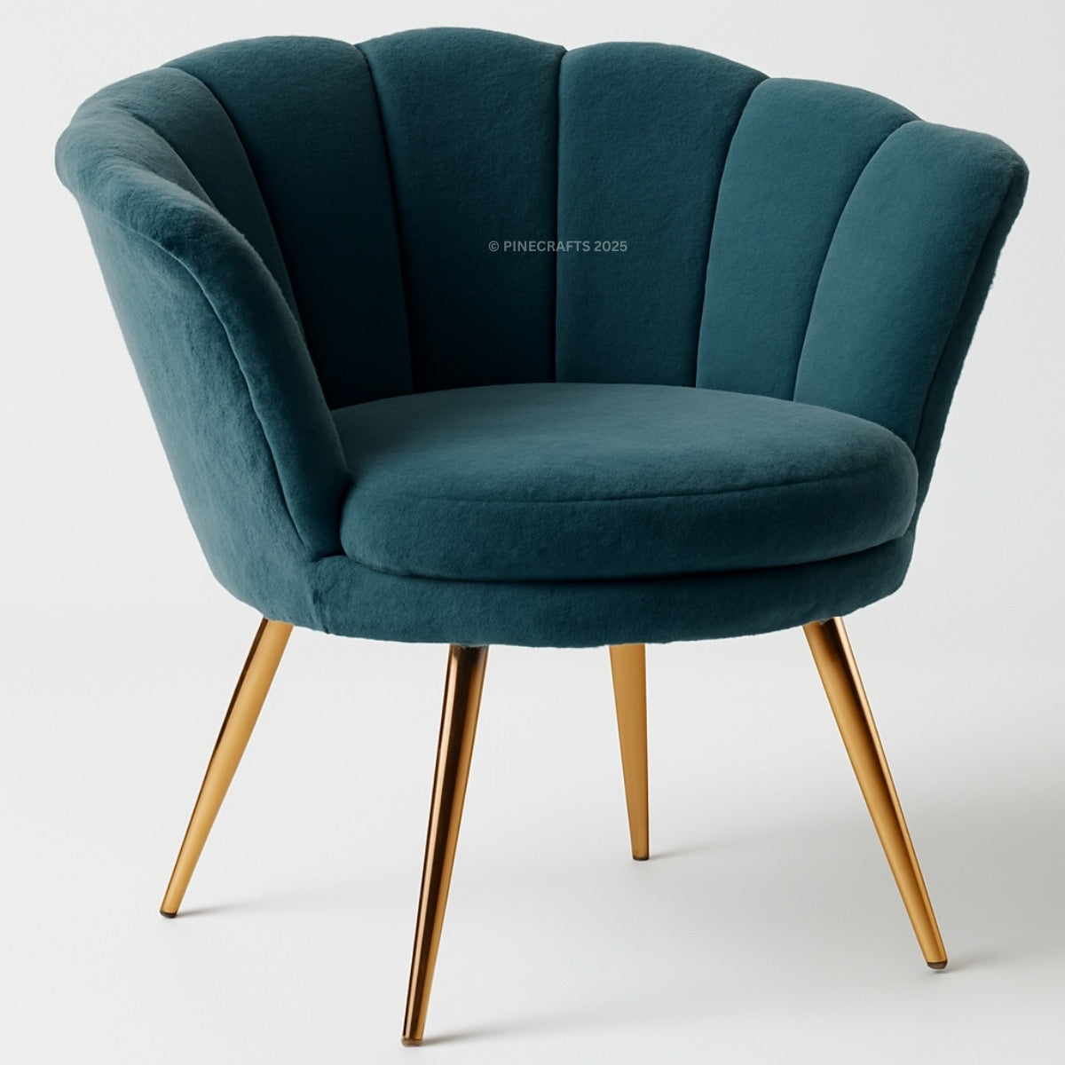 Artisan Handicraft Velvet Chair – Solid Wood Frame