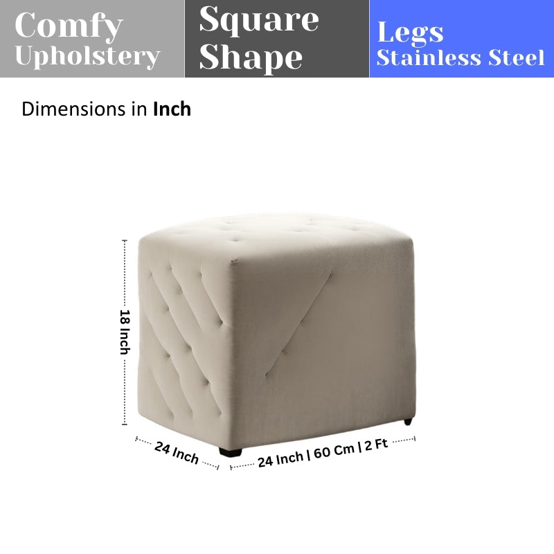 Artisan Crafted Wooden Ottoman