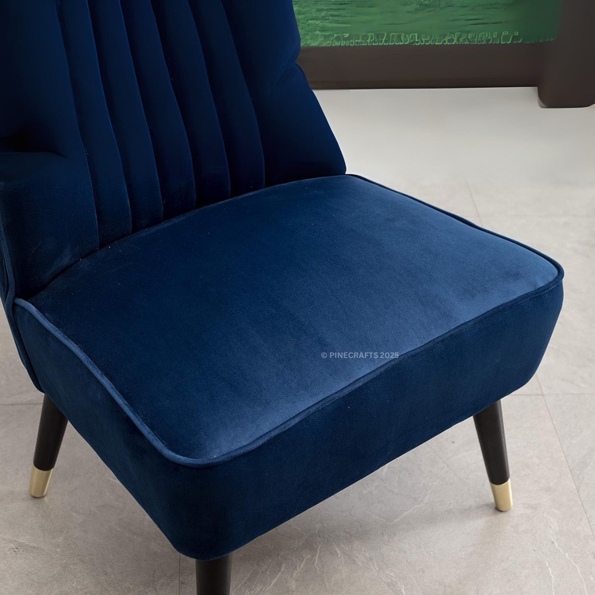 Solid Wood Velvet Living Room Chair
