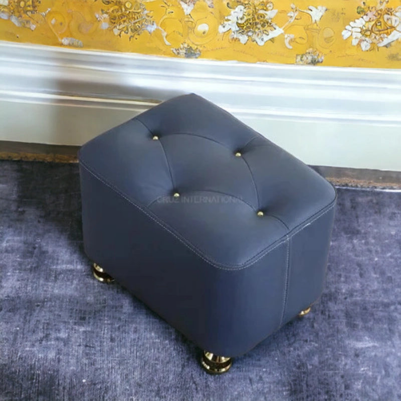 Modern Look Cute Fabric Ottoman Footrest