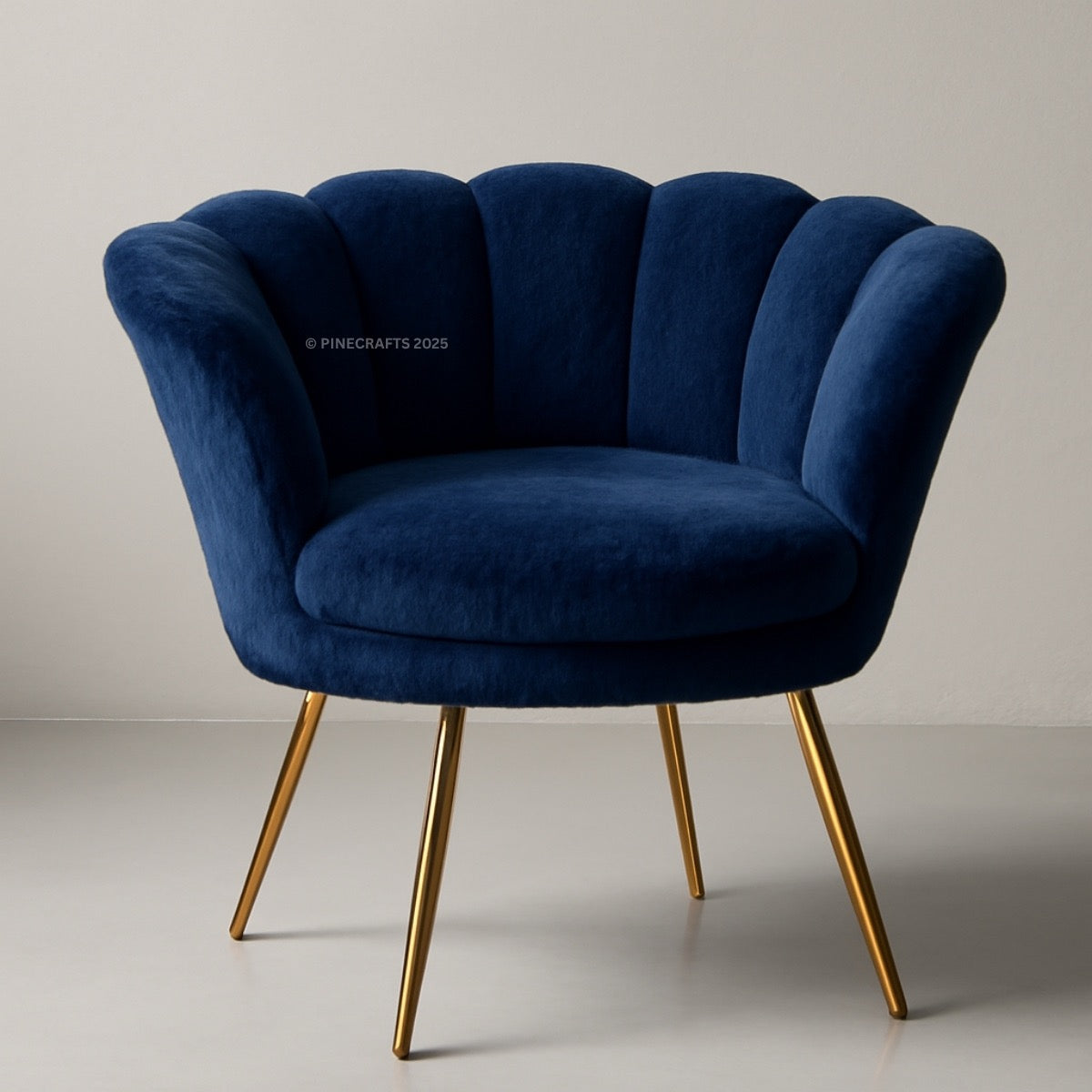 Artisan Handicraft Velvet Chair – Solid Wood Frame