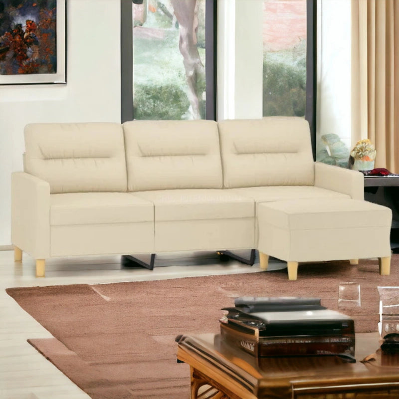 3 Seater L Shape Fabric Sofa for Living Room
