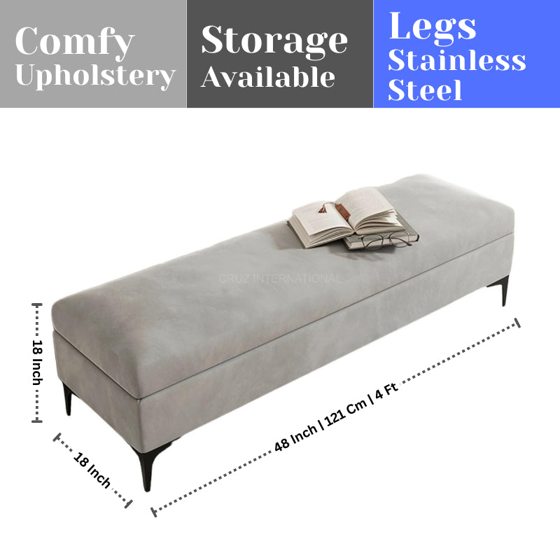 Elegant Ottoman Bench with Roomy Storage
