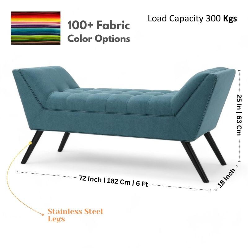Premium Velvet Upholstery 3-Seater Sofa