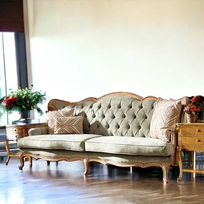 Classic Carved Modern 3 Seater Sofa