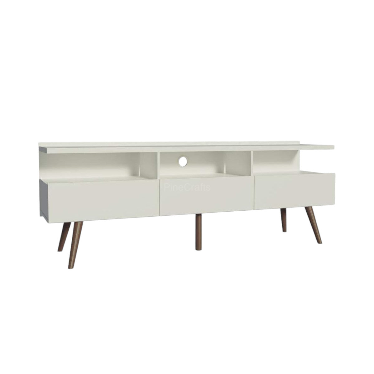 Vintage TV Unit with Open Shelving