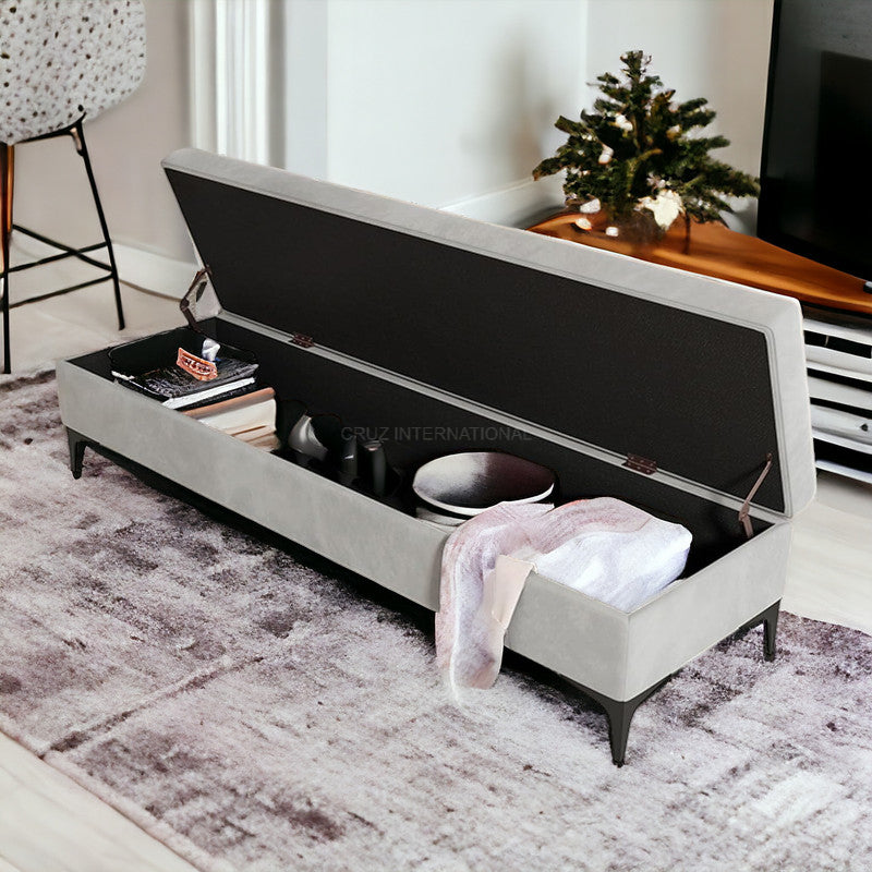 Elegant Ottoman Bench with Roomy Storage