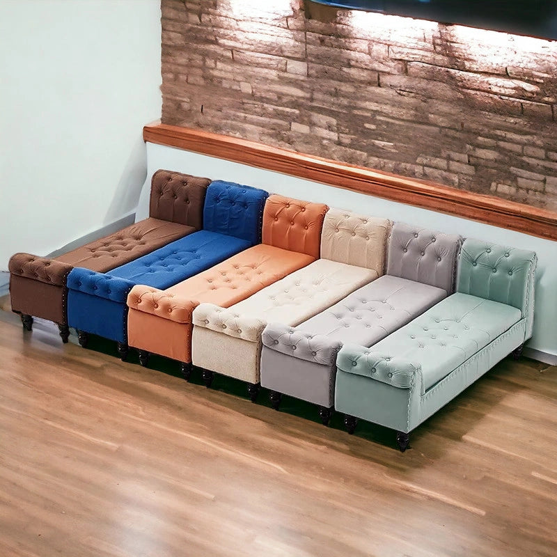 Modern Look Cute Fabric Settee