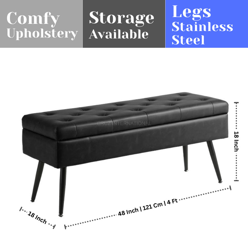 Chic Ottoman Bench with Generous Storage