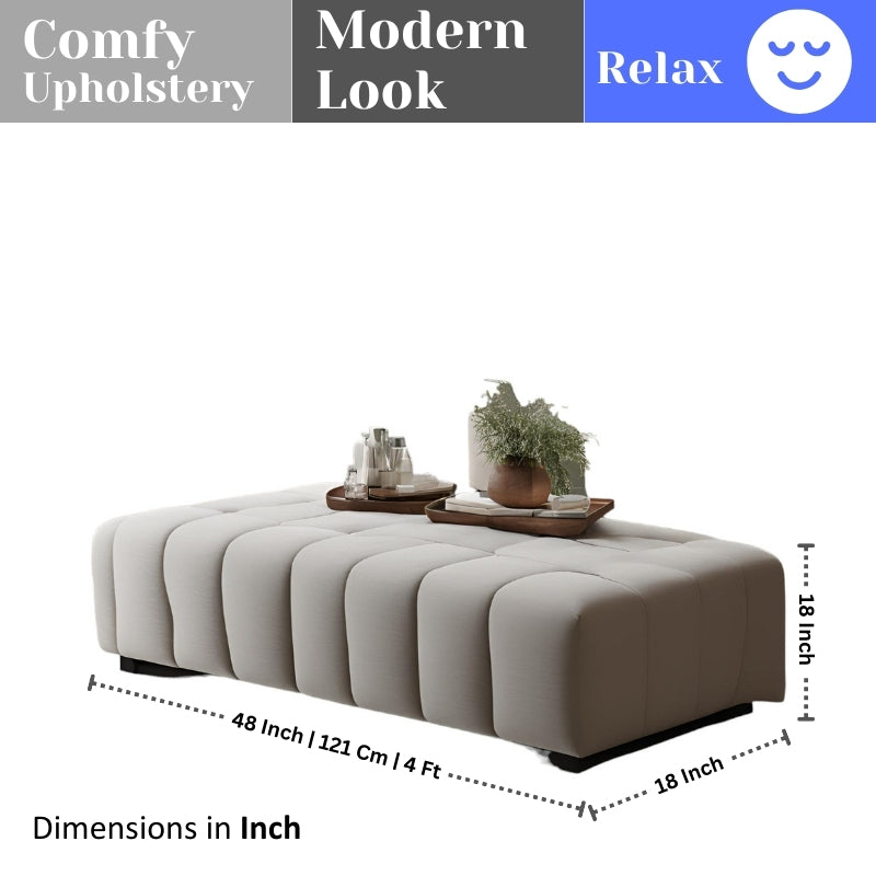 Luxury Wooden Bench with Velvet Cushion