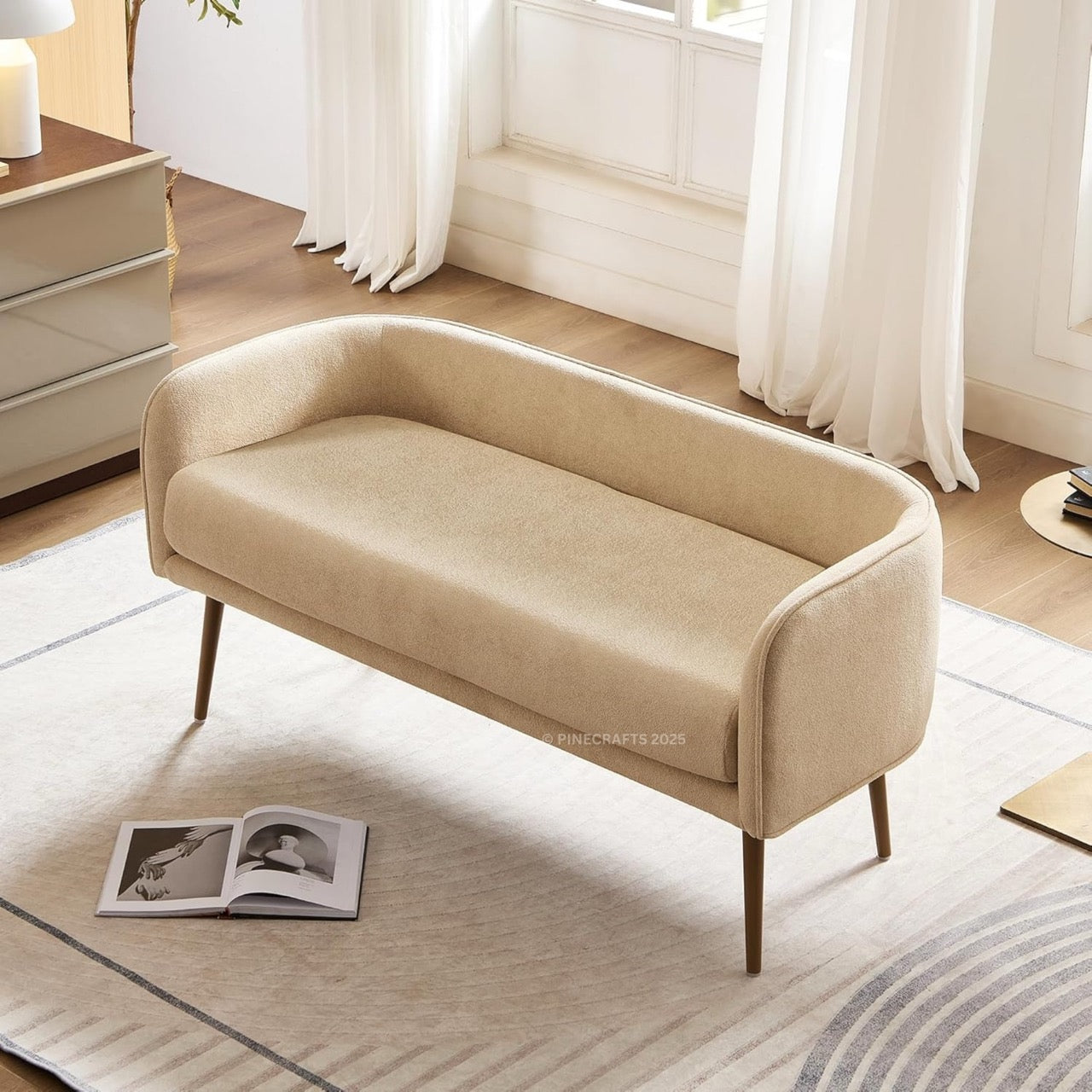 Compact Premium Velvet Sofa for Living Room