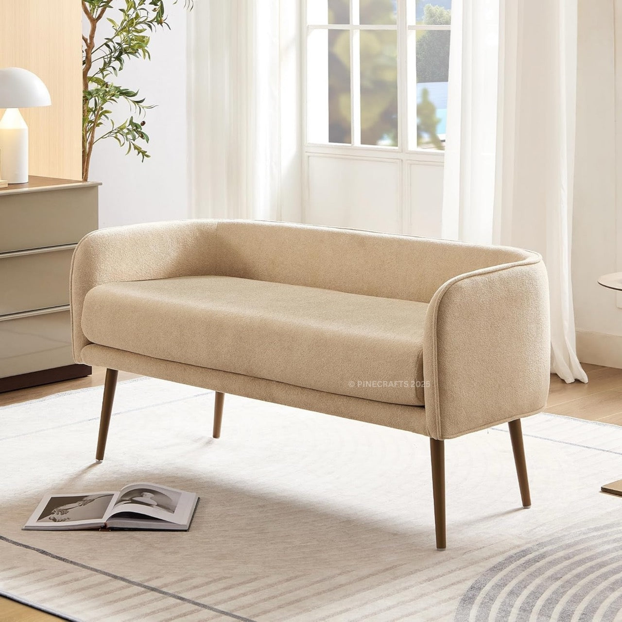 Compact Premium Velvet Sofa for Living Room