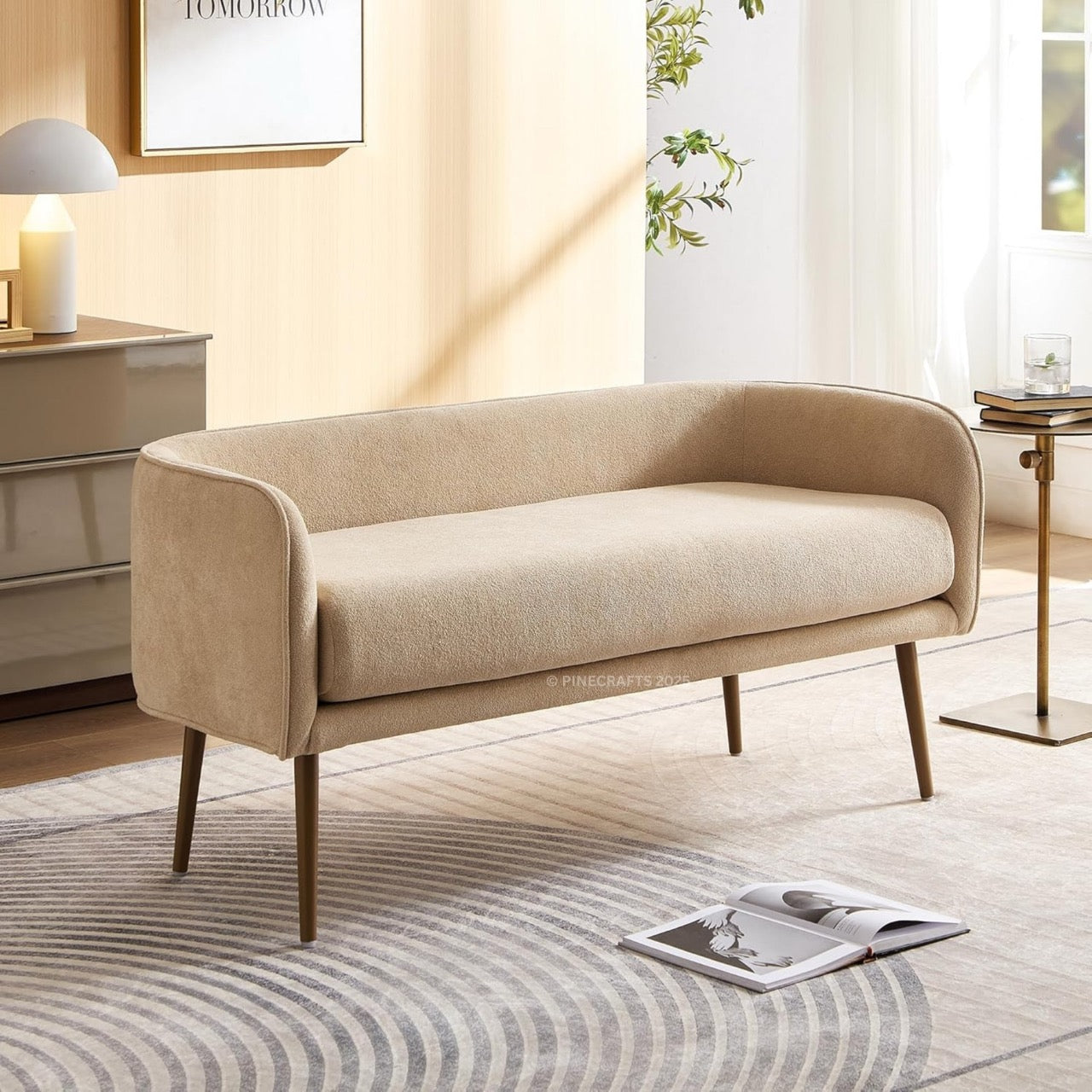 Compact Premium Velvet Sofa for Living Room