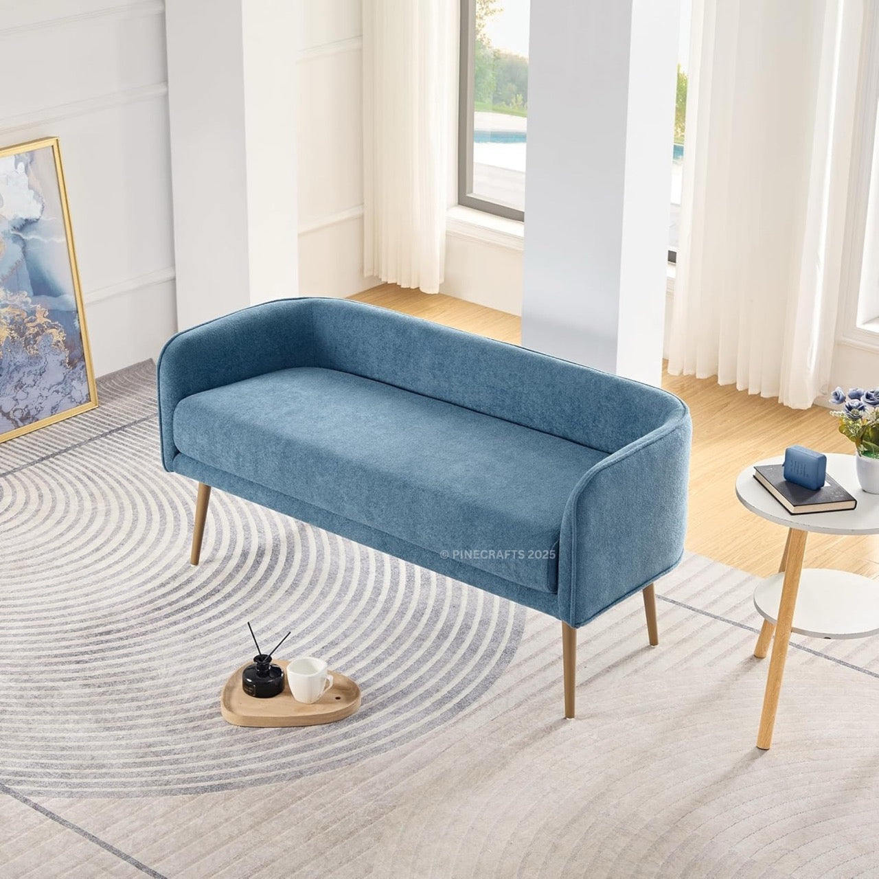 Compact Premium Velvet Sofa for Living Room