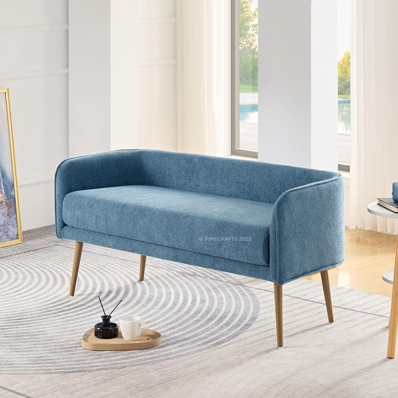 Compact Premium Velvet Sofa for Living Room