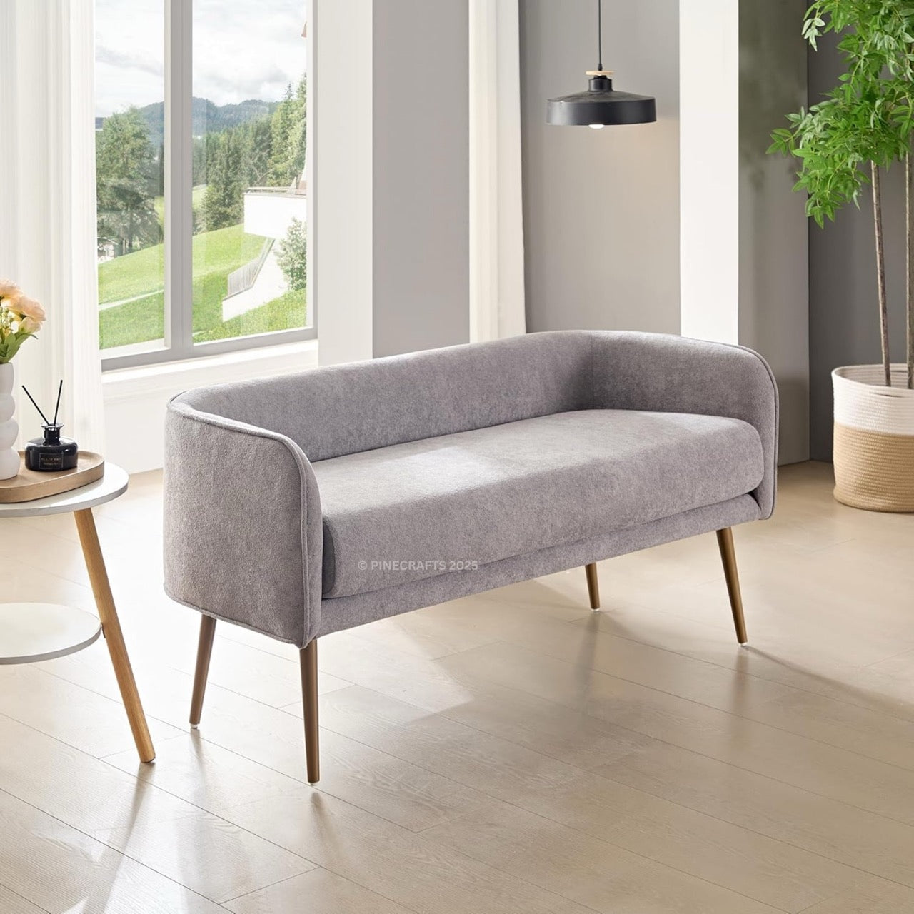 Compact Premium Velvet Sofa for Living Room