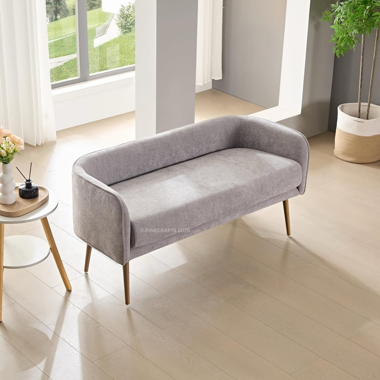 Compact Premium Velvet Sofa for Living Room
