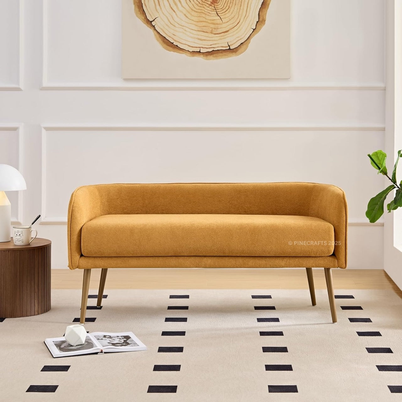 Compact Premium Velvet Sofa for Living Room