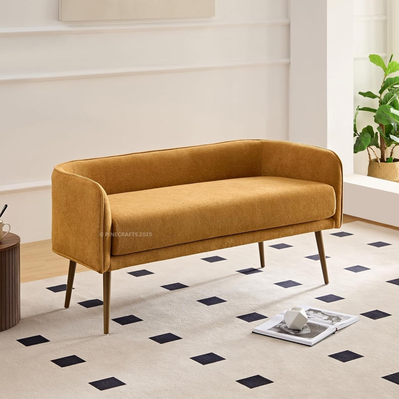 Compact Premium Velvet Sofa for Living Room
