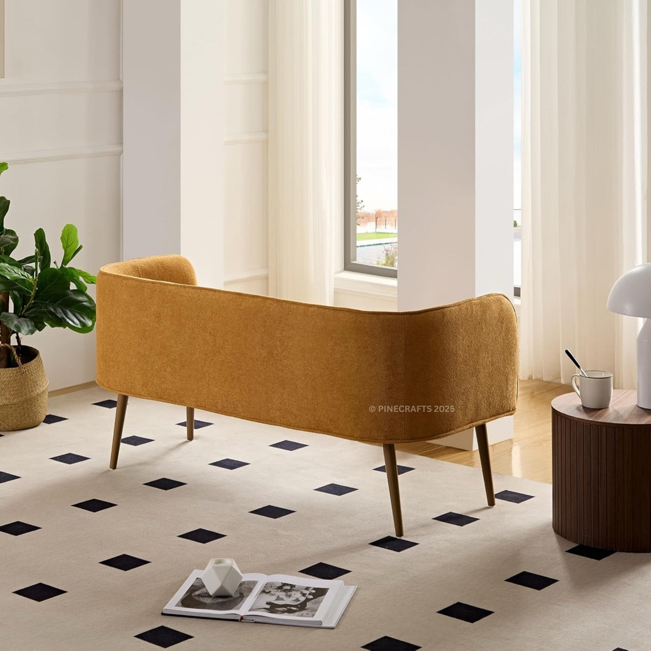 Compact Premium Velvet Sofa for Living Room