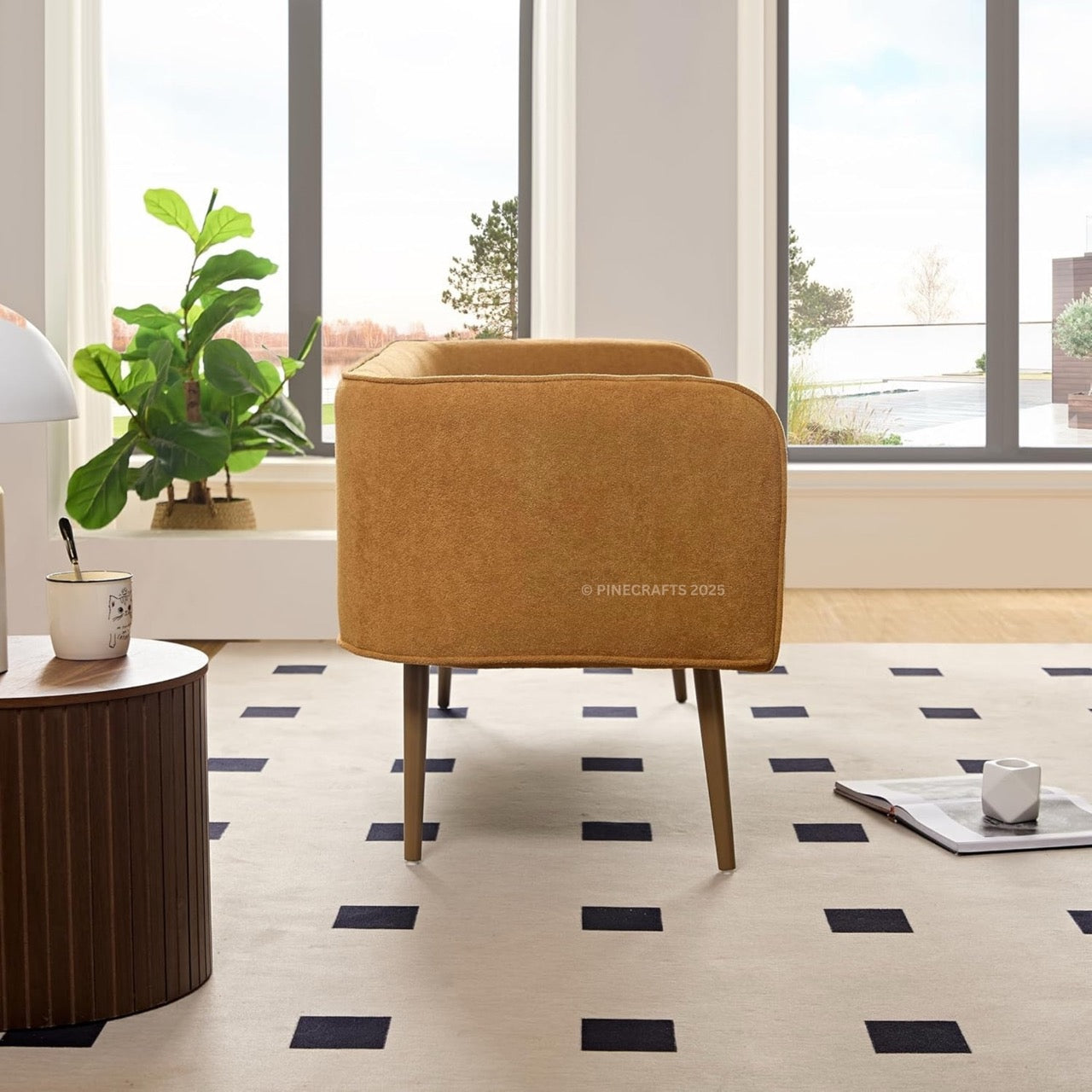 Compact Premium Velvet Sofa for Living Room