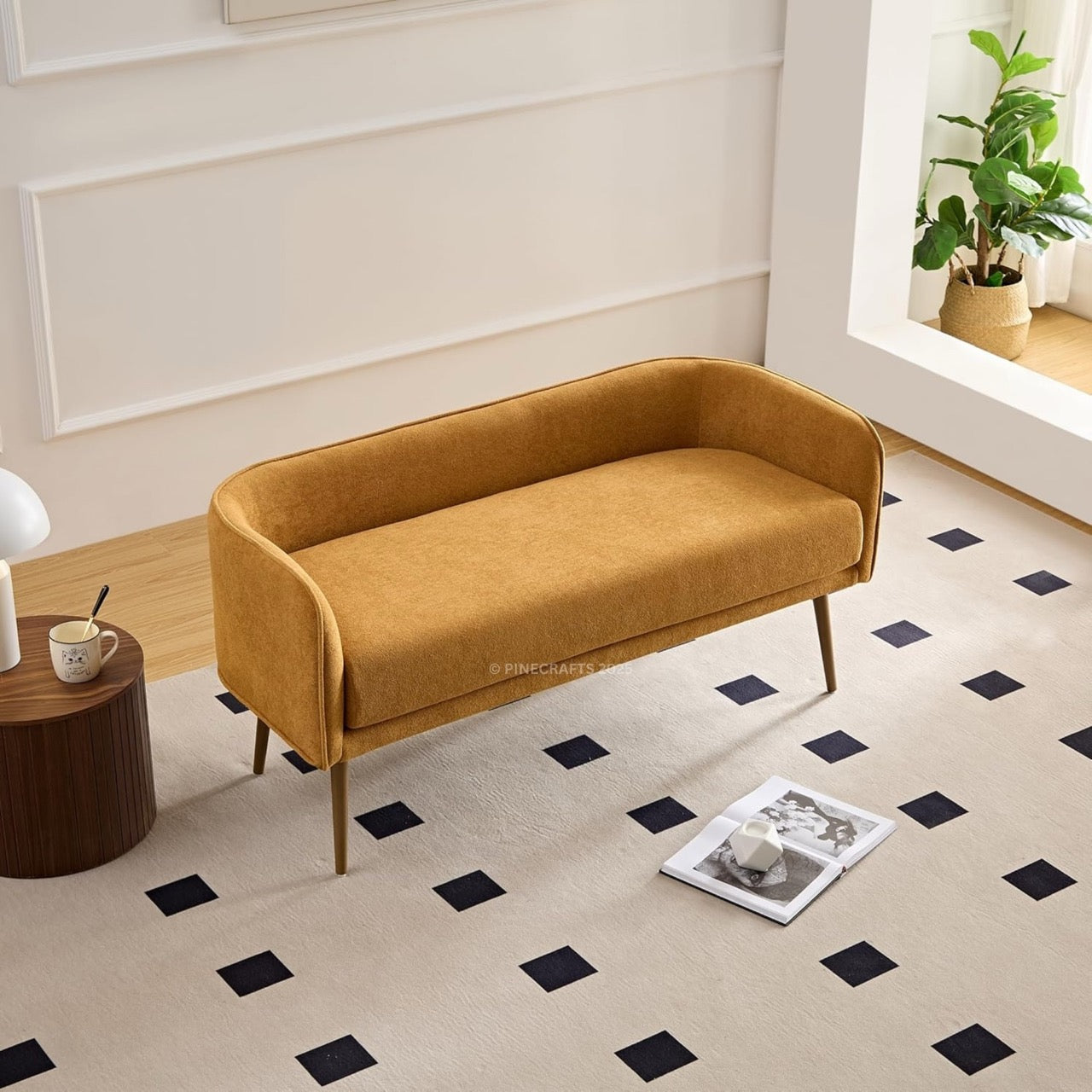 Compact Premium Velvet Sofa for Living Room