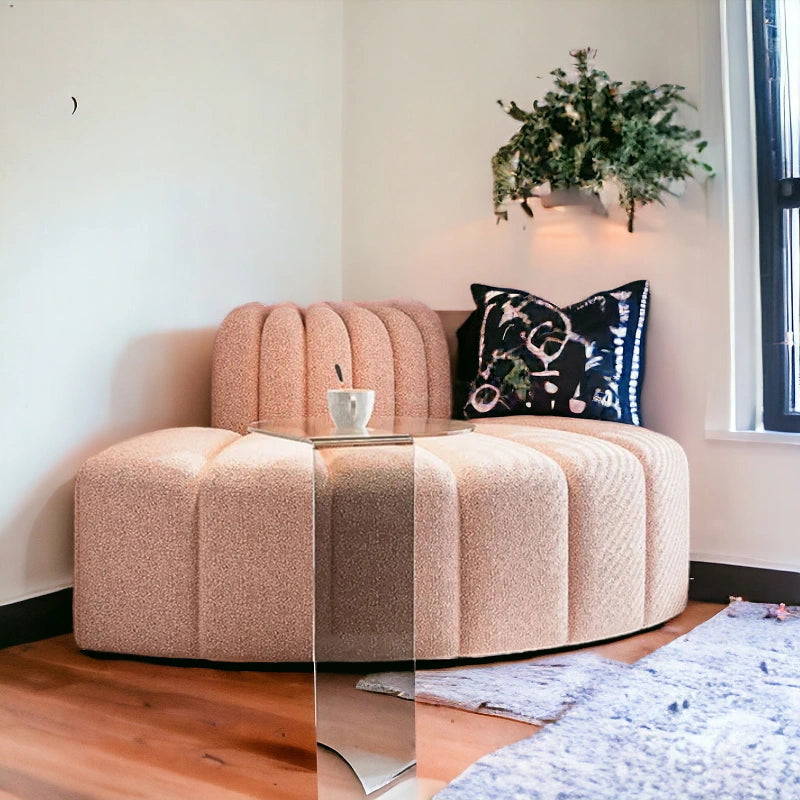 Cute Look Fabric Corner Chair for Living Room