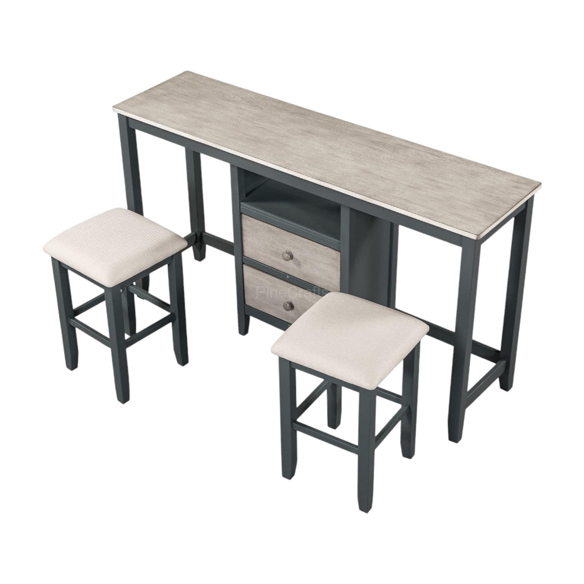 Space-Saving Dining Table with Stool