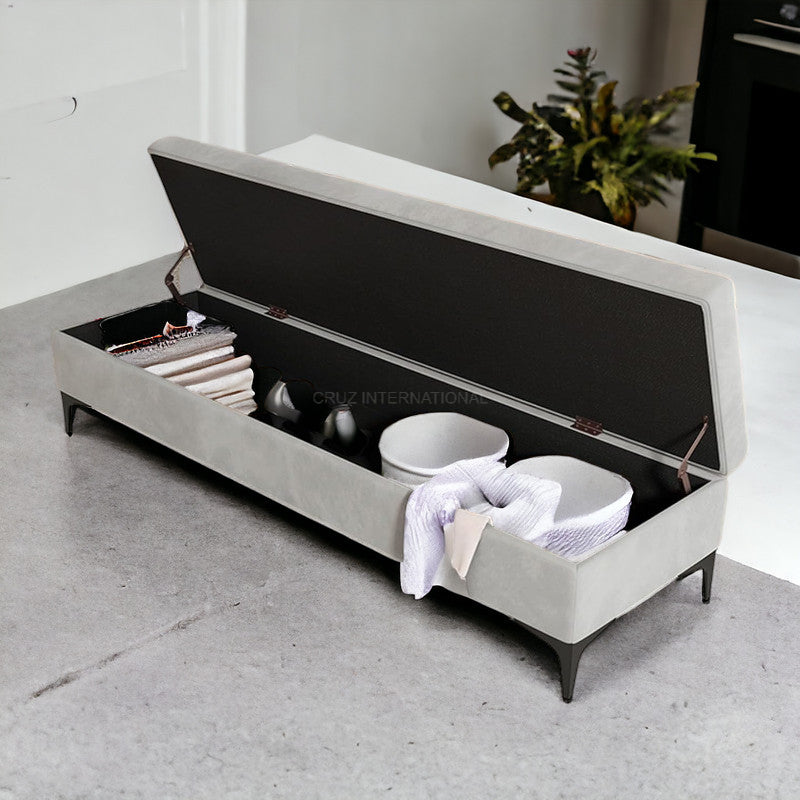 Elegant Ottoman Bench with Roomy Storage