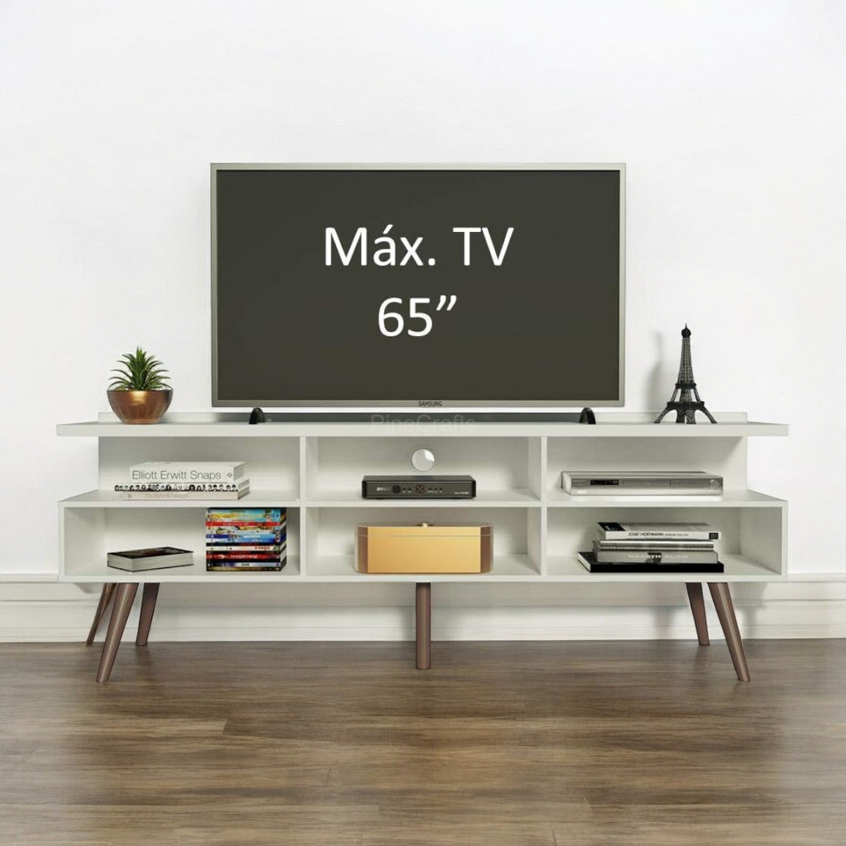 Vintage TV Unit with Open Shelving