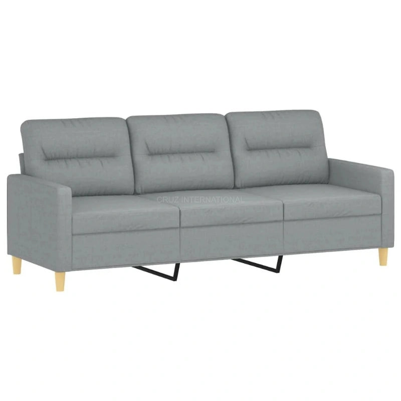 3 Seater L Shape Fabric Sofa for Living Room
