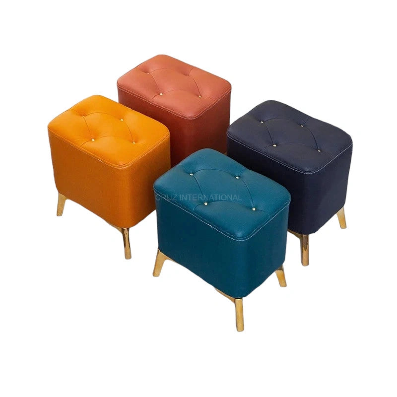 Modern Look Cute Fabric Ottoman Footrest