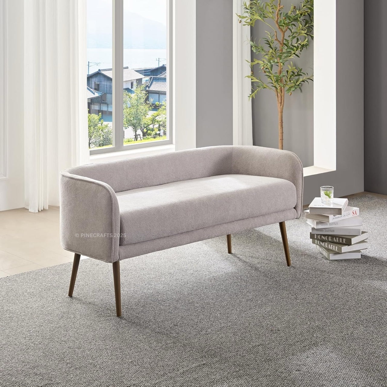 Compact Premium Velvet Sofa for Living Room
