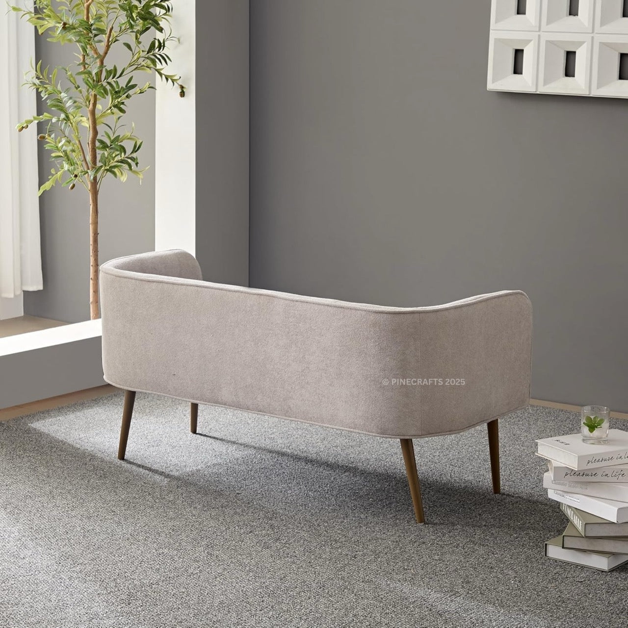 Compact Premium Velvet Sofa for Living Room