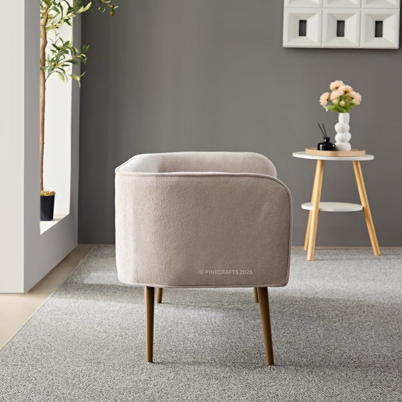 Compact Premium Velvet Sofa for Living Room