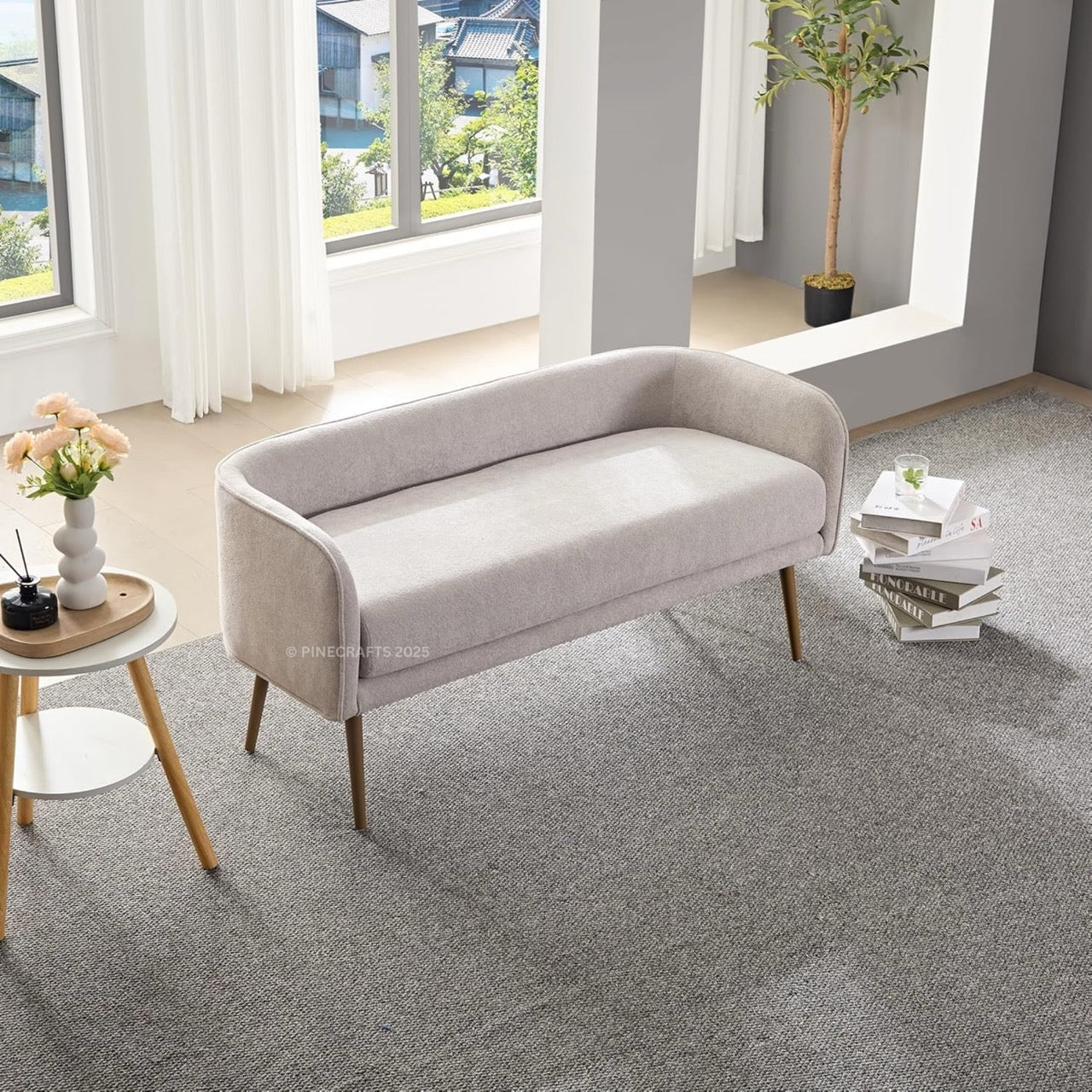 Compact Premium Velvet Sofa for Living Room