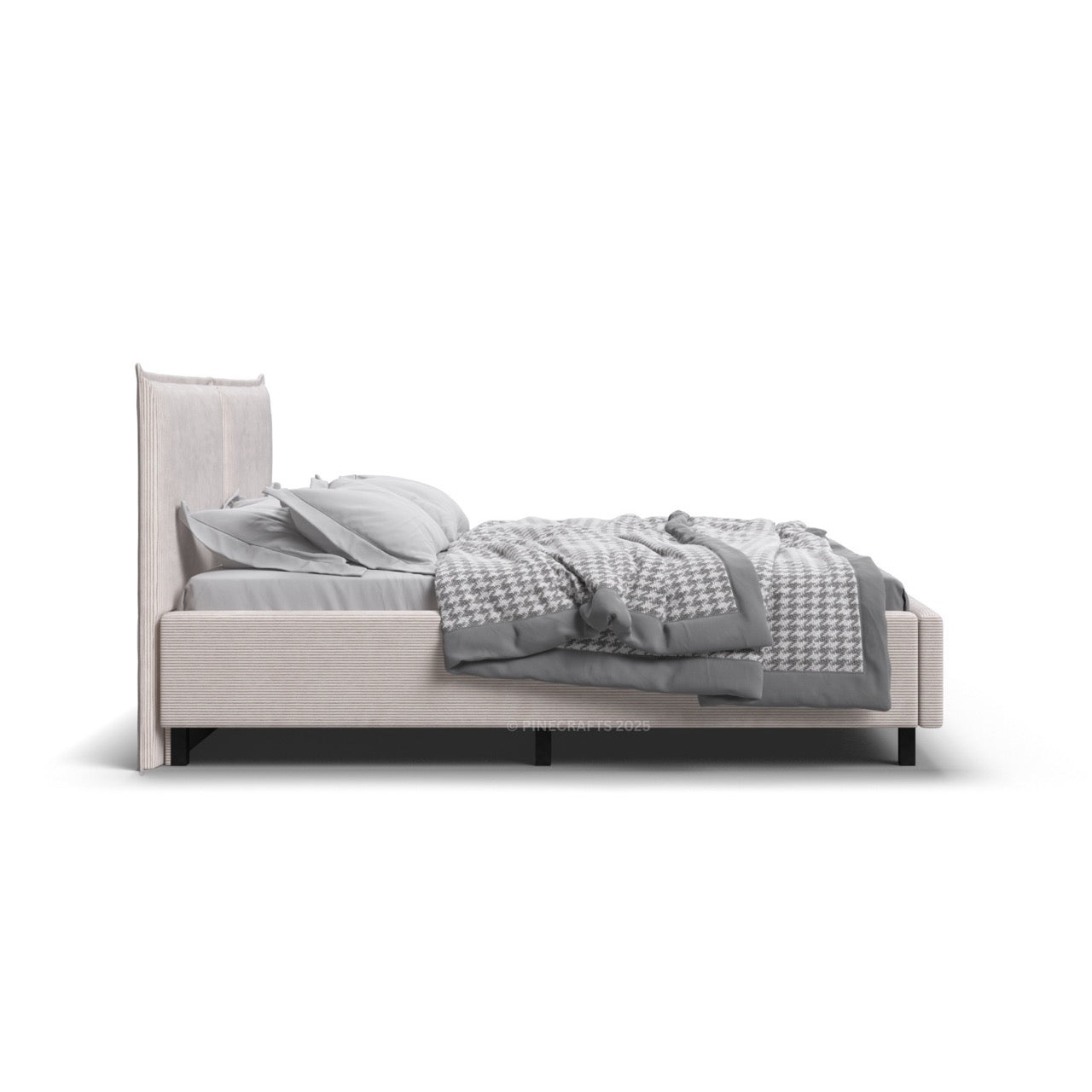 Solid Wood Upholstered Bed