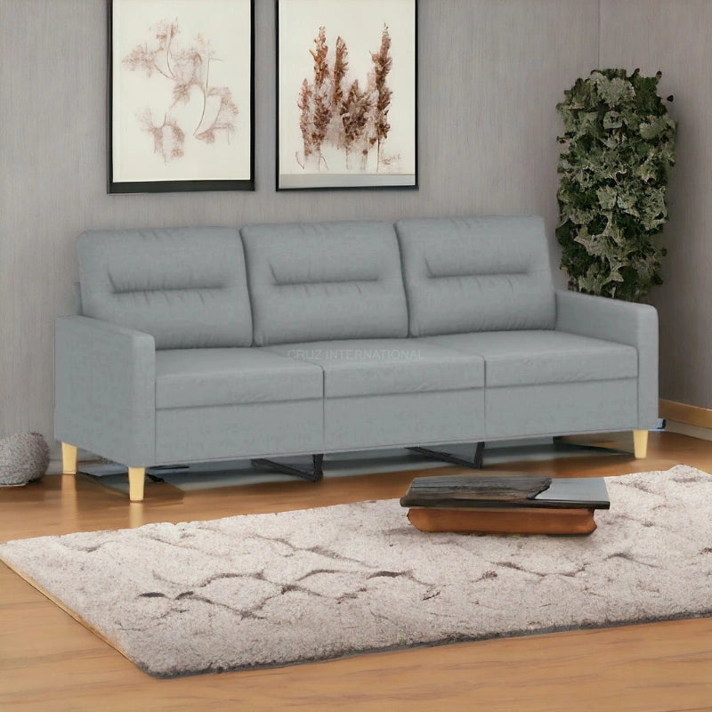 3 Seater L Shape Fabric Sofa for Living Room