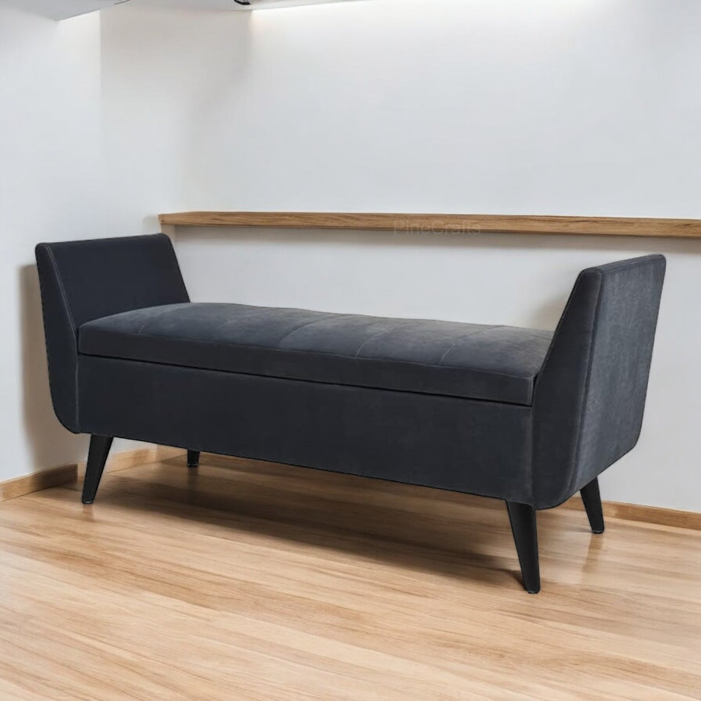 Velvet Classic Tufted Settee – 3-Seater Sofa