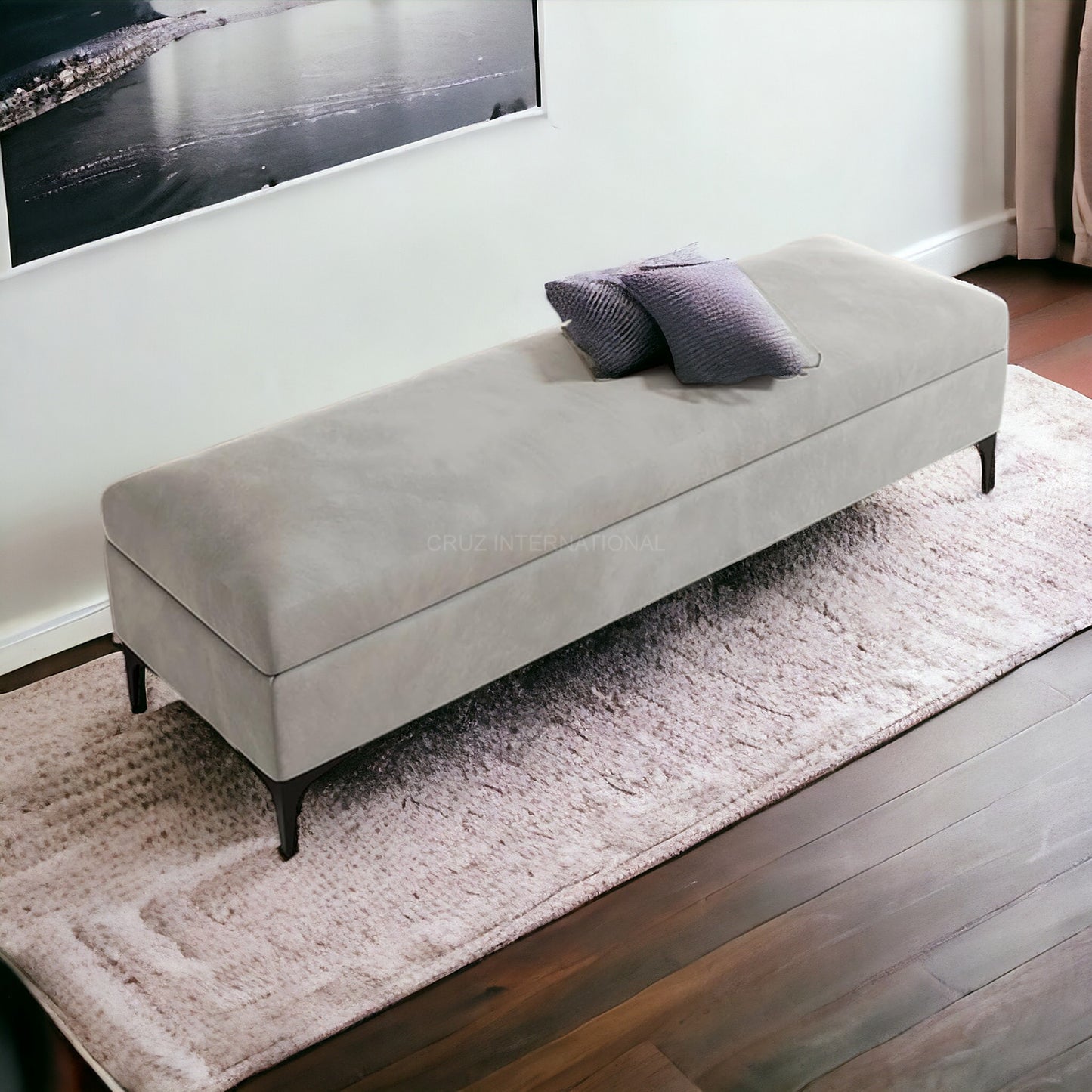 Elegant Ottoman Bench with Roomy Storage