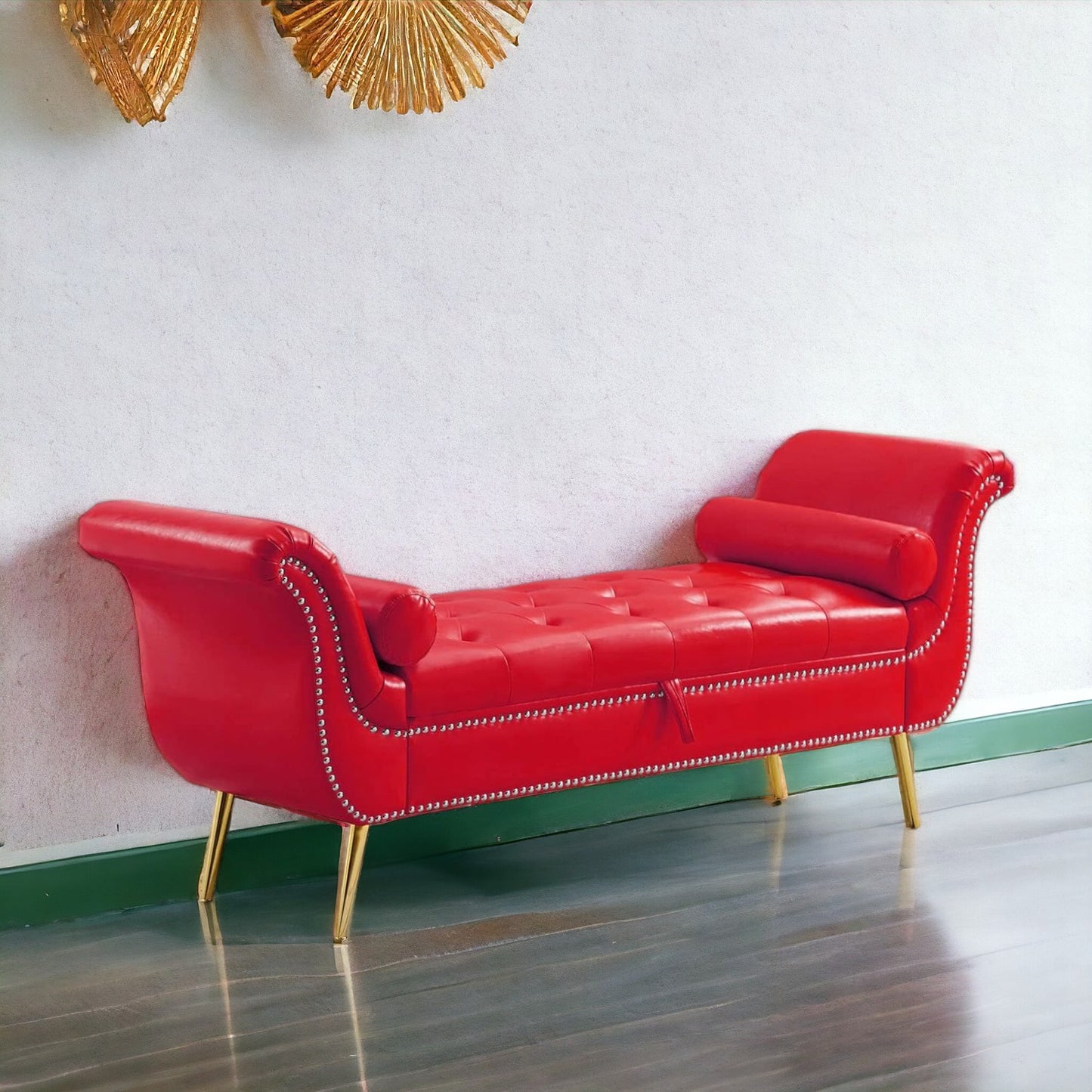 Velvet Button Tufted 3-Seater Sofa