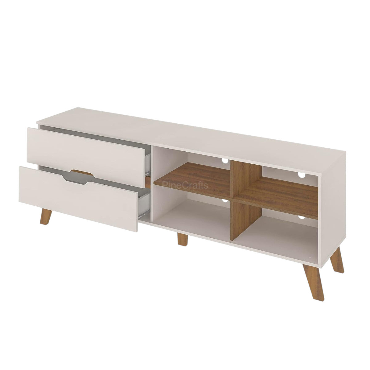 Sleek Wooden TV Stand Table