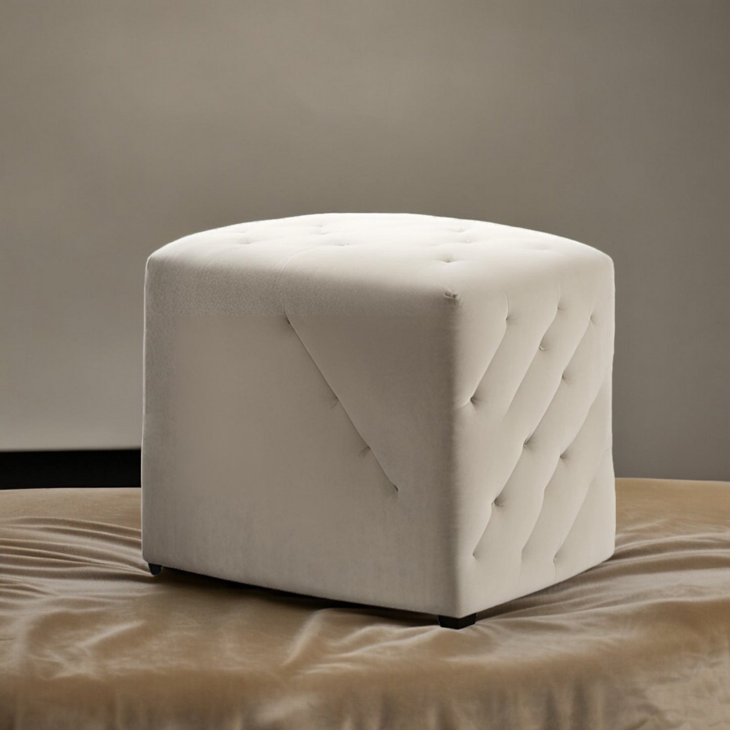 Artisan Crafted Wooden Ottoman