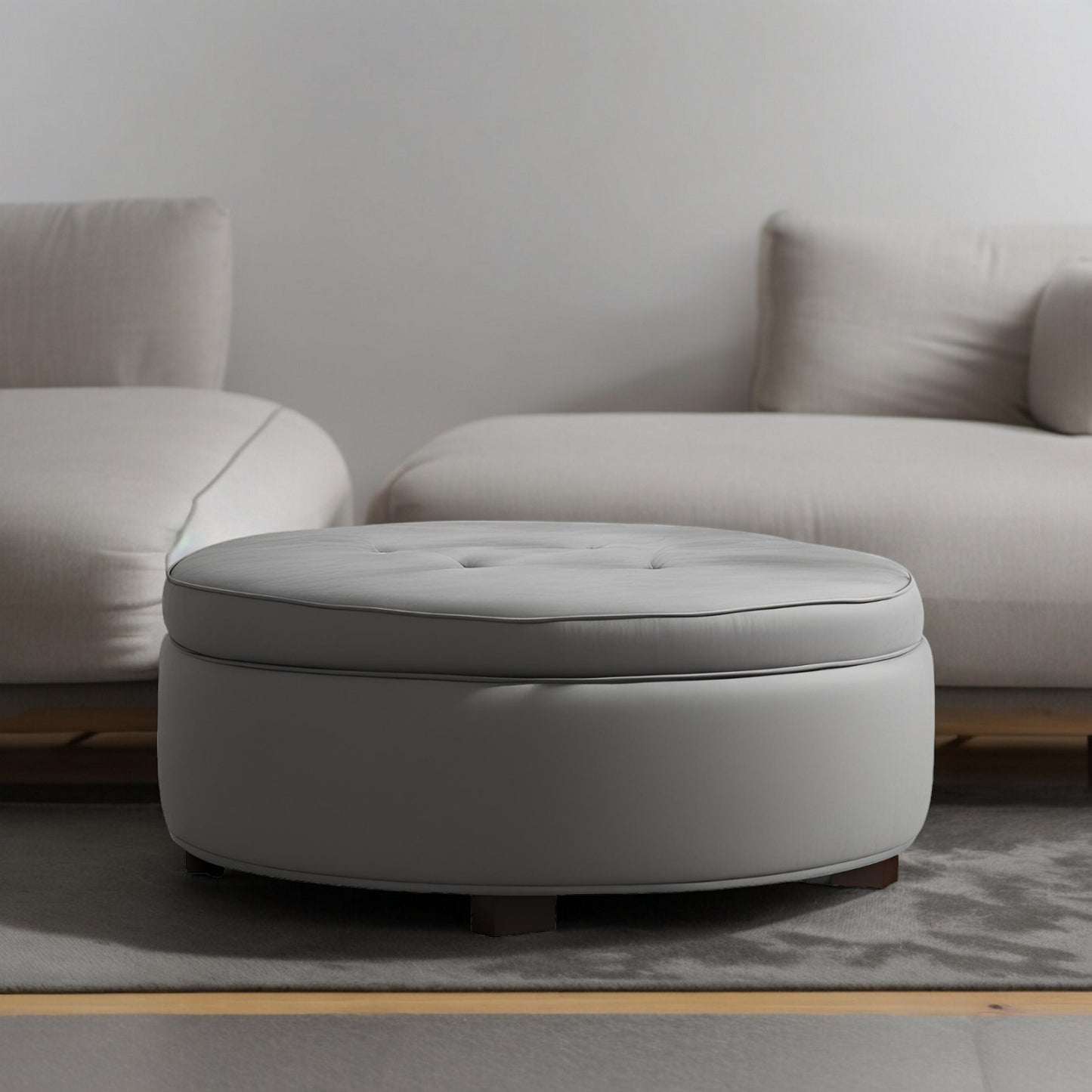 Standard Size Living Room Ottoman (Grey)