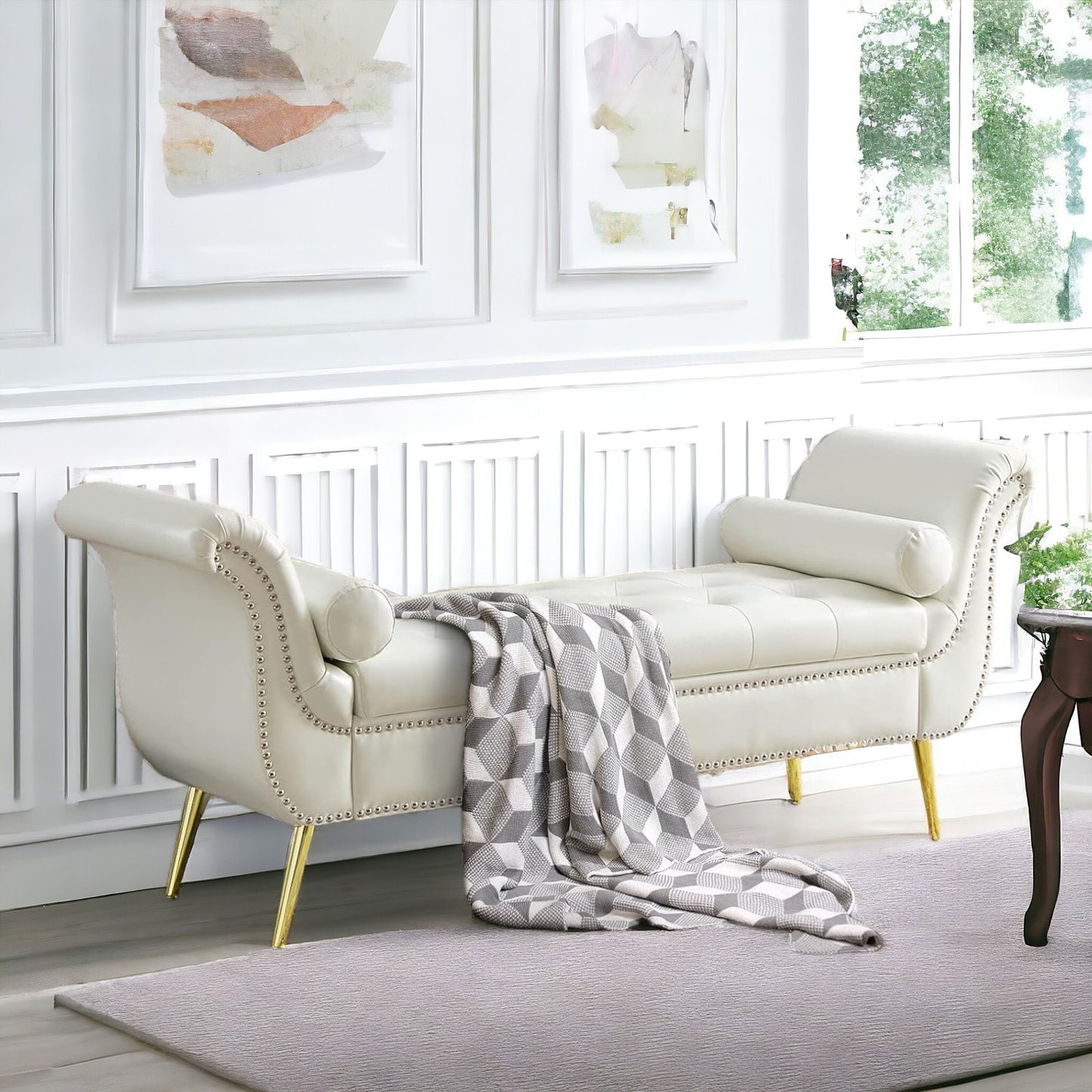 Velvet Button Tufted 3-Seater Sofa