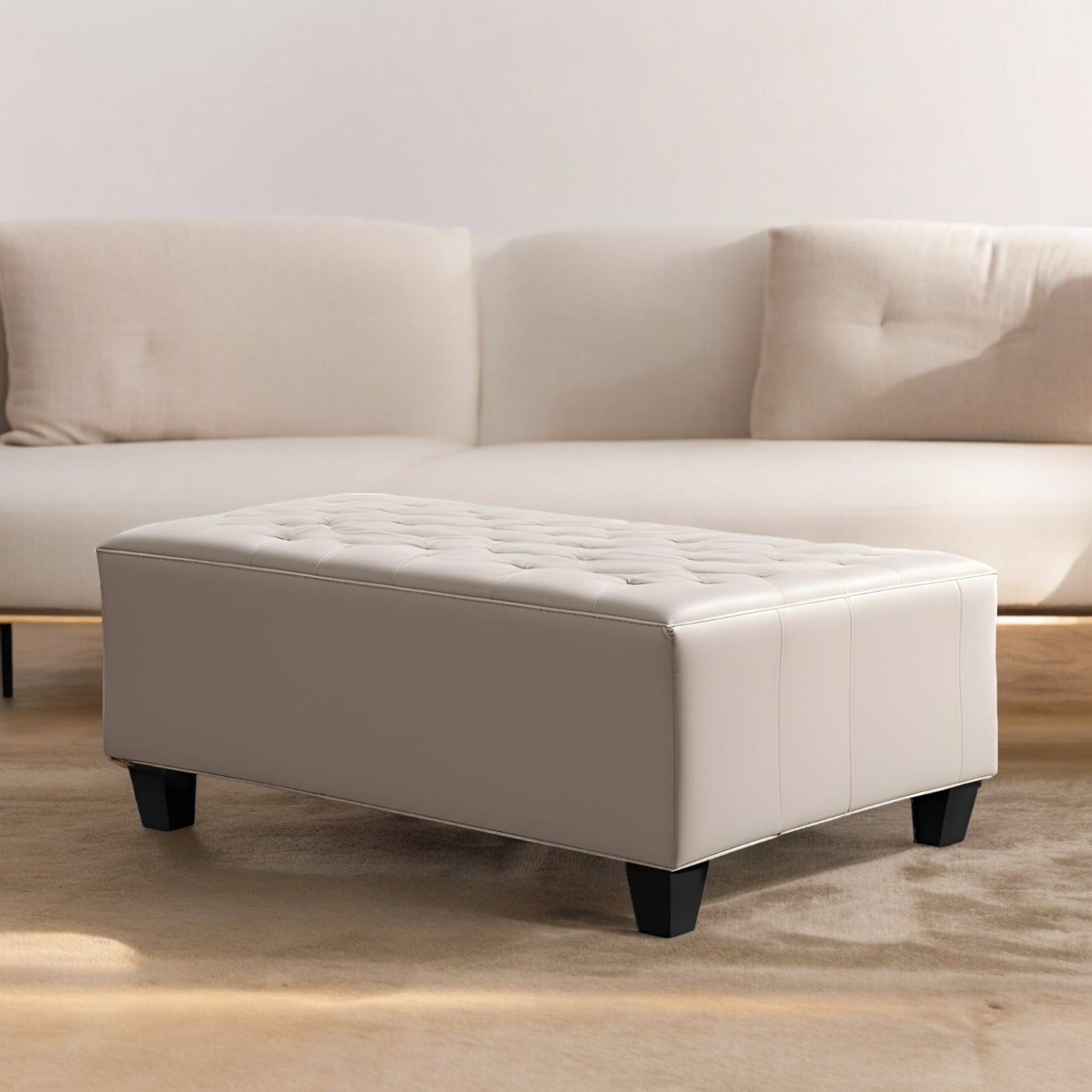 Modern Wooden Bench with Cushion