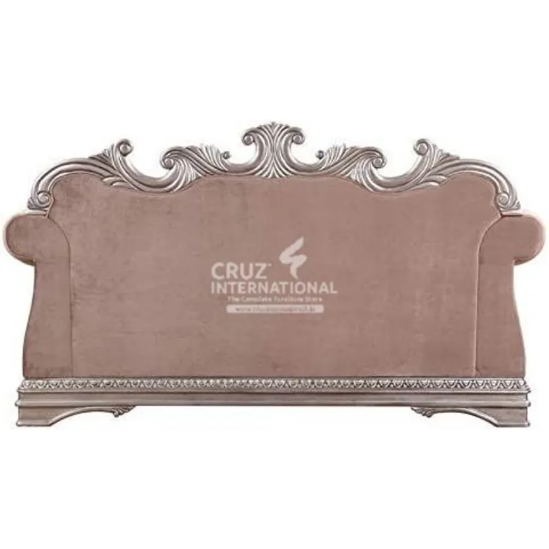 Luxury Rosegold Carved 3 Seaters Sofa CRUZ INTERNATIONAL