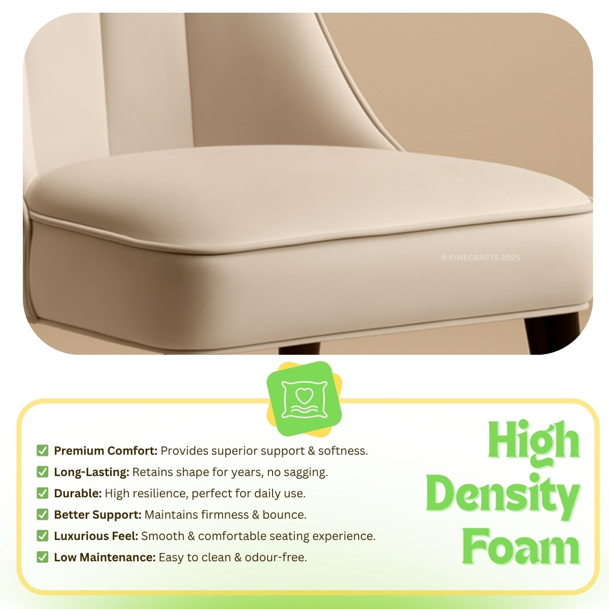 Premium Velvet Dining Chair – Wooden Frame