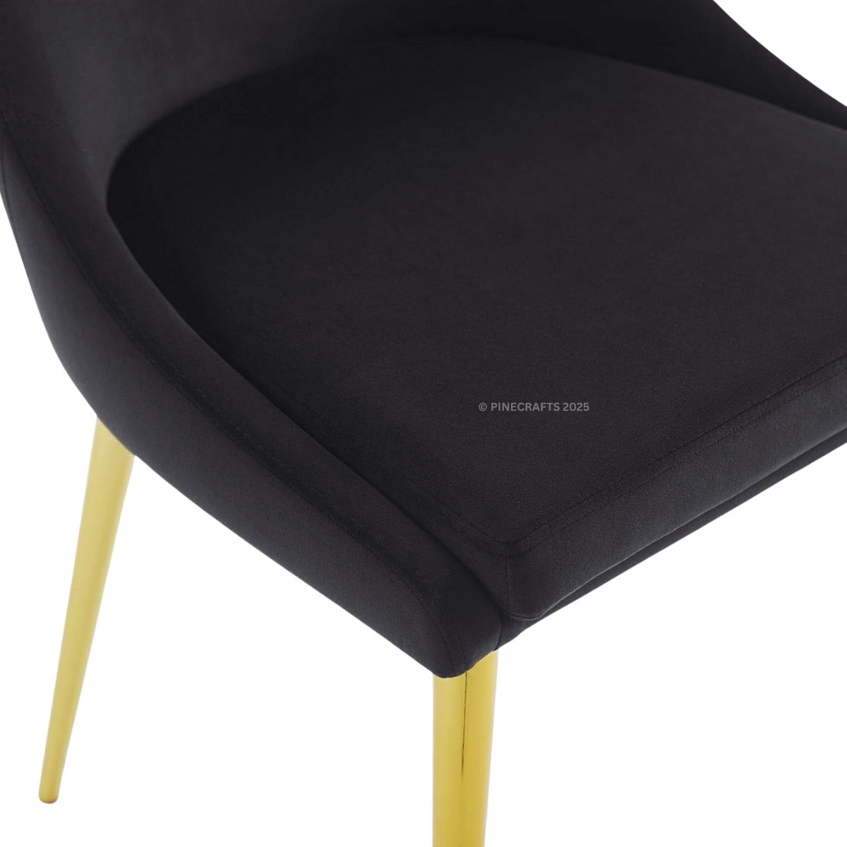 Velvet Cushioned Dining Chair with Stainless Steel Legs